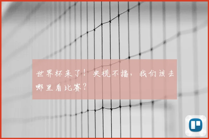 世界杯来了！央视不播，我们该去哪里看比赛？